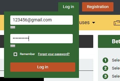 After registering you must log in Melbet account 